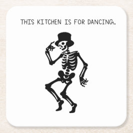 This Kitchen is for Dancing Rechteckiger Pappuntersetzer