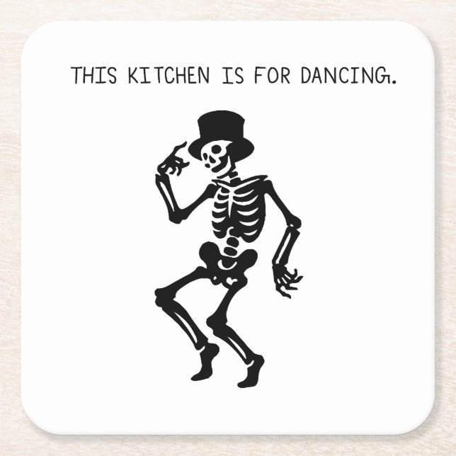 This Kitchen is for Dancing Rechteckiger Pappuntersetzer (Vorderseite)