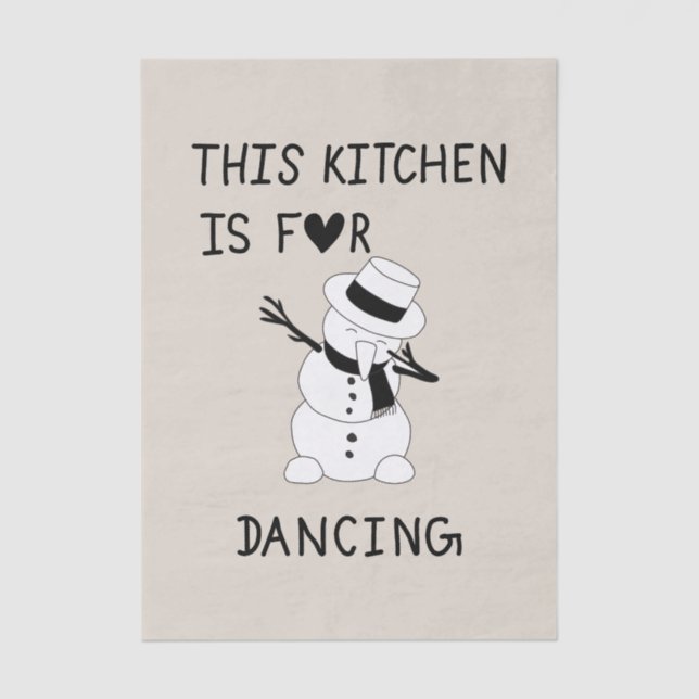 This Kitchen is for dancing snowman Seidenpapier (Vorderseite)