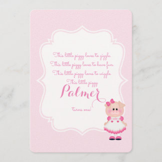 "This Little Piggy" Einladung zum ersten Geburtsta