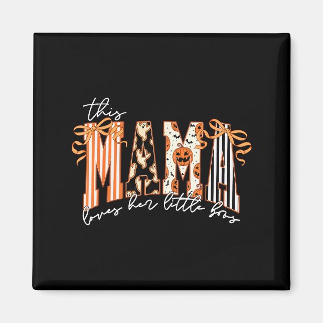 This Mama Loves Her Boos Cute Soky Halloween Mama  Magnet (Vorne)