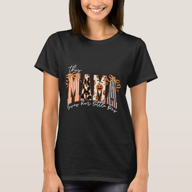 This Mama Loves Her Boos Cute Soky Halloween Mama  T-Shirt (Vorderseite)