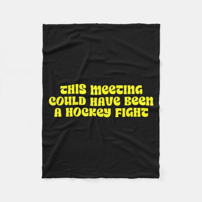 This Meeting, Hockey Fight, Stress  Fleecedecke (Vorderseite)