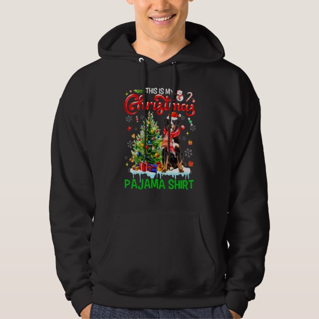 This My Christmas Pajama   Bernese Mountain Santa  Hoodie (Vorderseite)