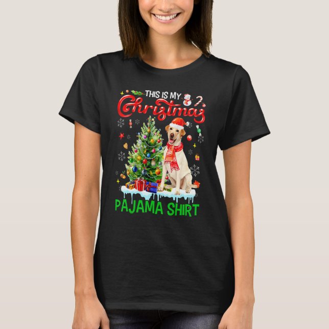 This My Christmas Pajama   Labrador Retriever Sant T-Shirt (Vorderseite)