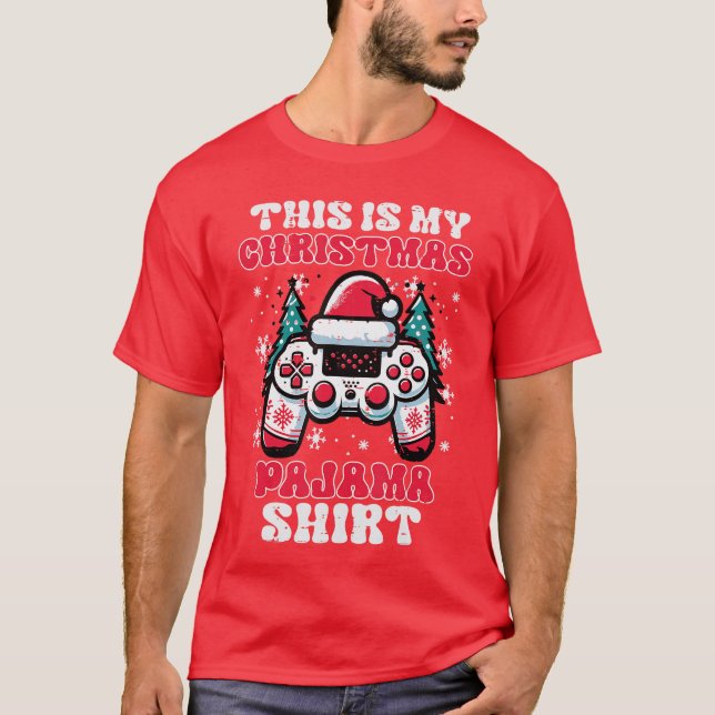 This My Christmas Pajama Shirt Gaming Xmas Men Boy (Vorderseite)