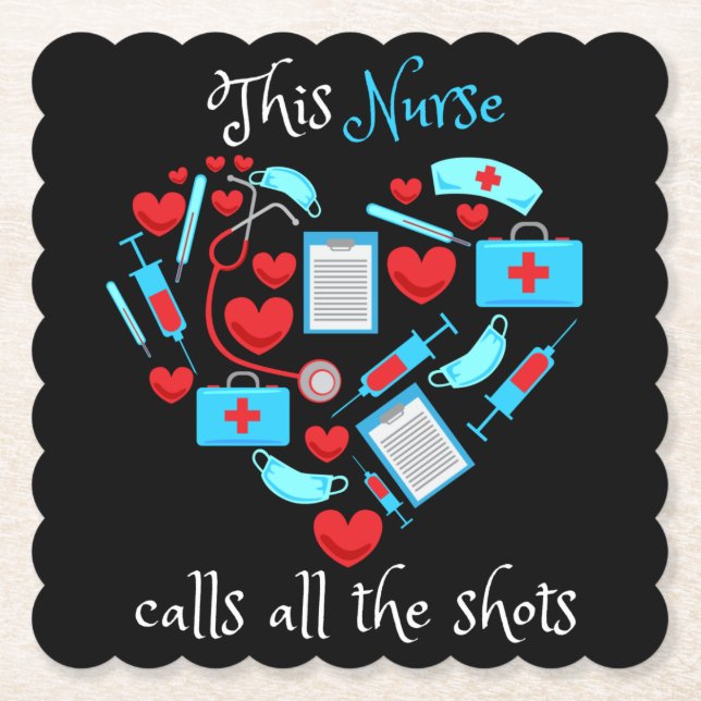 This Nurse Calls All The Shots Untersetzer (Vorderseite)