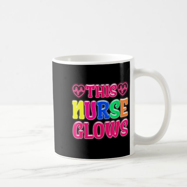 This Nurse Glows Nursing Glow Retro  Kaffeetasse (Rechts)