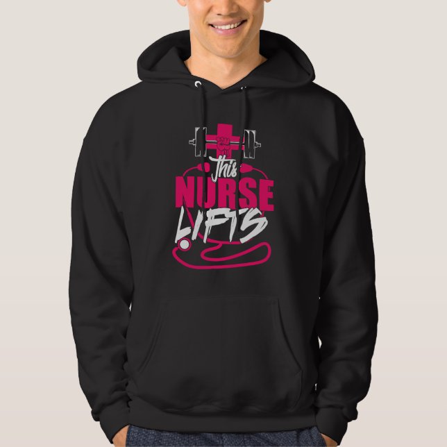 This Nurse Lifts Nursing Weightlifting Workout Hoodie (Vorderseite)