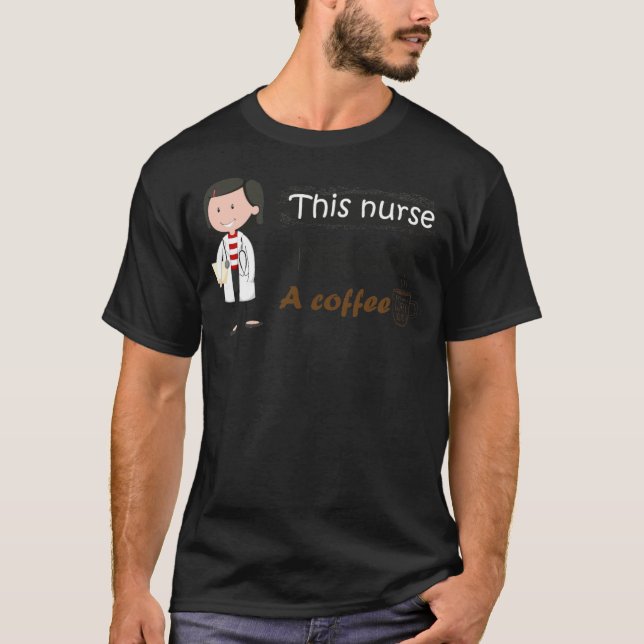 this nurse needs coffee coffee junkie camping  T-Shirt (Vorderseite)