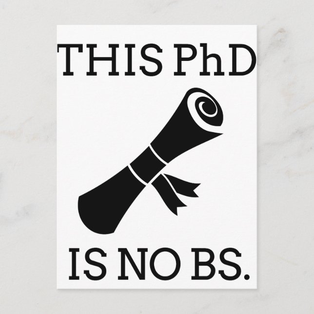 This PhD is no BS Postkarte (Vorderseite)