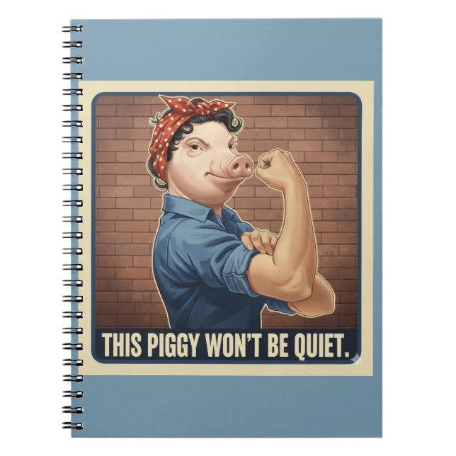 This Piggy Won't Be Quiet Spiral Notebook Notizblock (Vorderseite)
