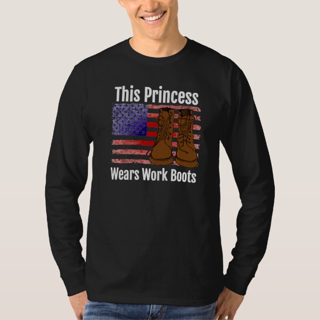 This Princess Wears Work Boots Premium T-Shirt (Vorderseite)