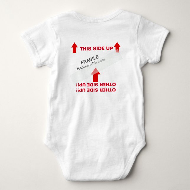 "This SEDE UP" Baby Handling Instructions Humorvol Strampler (Rückseite)