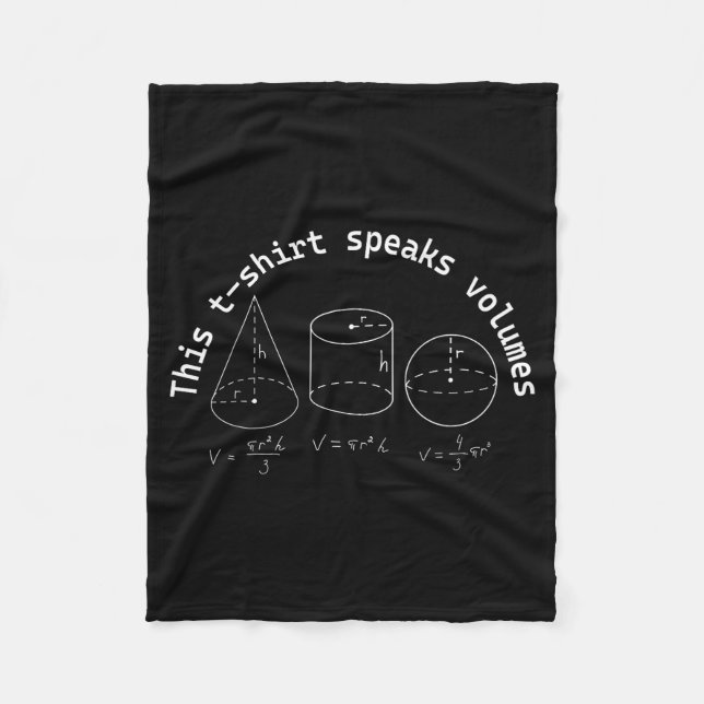 This Speaks Volumes Funny Maths Science Geeky Pun  Fleecedecke (Vorderseite)