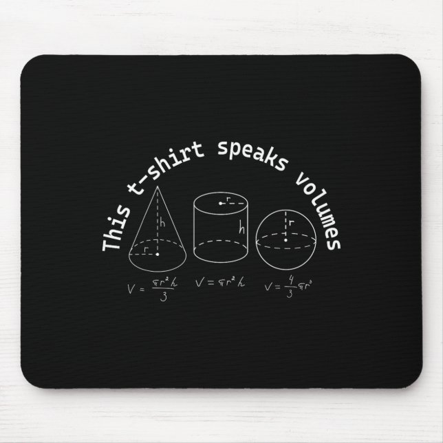 This Speaks Volumes Funny Maths Science Geeky Pun  Mousepad (Vorne)