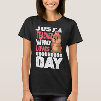 This Teacher Loves Groundhogs, Groundhog Day Teach T-Shirt