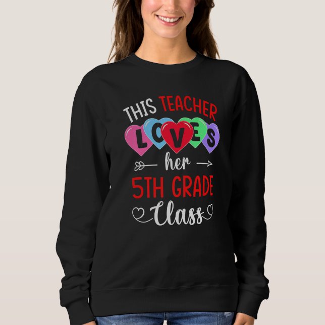 THIS TEACHER LOVES HER 5TH GRADE CLASS Shirts Vale (Vorderseite)