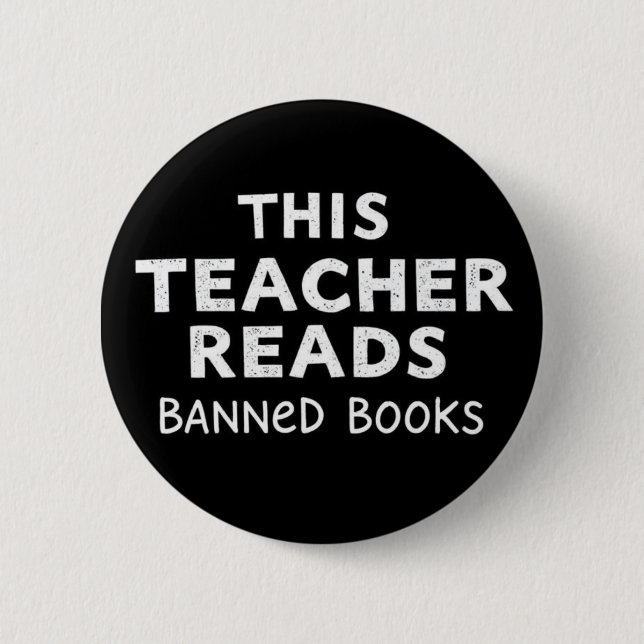 This Teacher Reads Banned Books Graphic Button (Vorderseite)