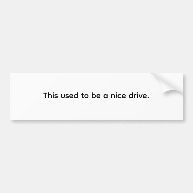 This Used to Be a Nice Drive. Minimal Autoaufkleber (Vorne)