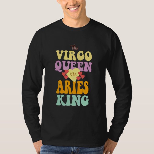 THIS VIRGO QUEEN LOVES HER ARIES KING T-Shirt (Vorderseite)