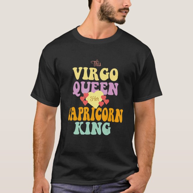 THIS VIRGO QUEEN LOVES HER CAPRICORN KING T-Shirt (Vorderseite)