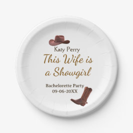 This Wife is a showgirl bachelorette party name da Pappteller