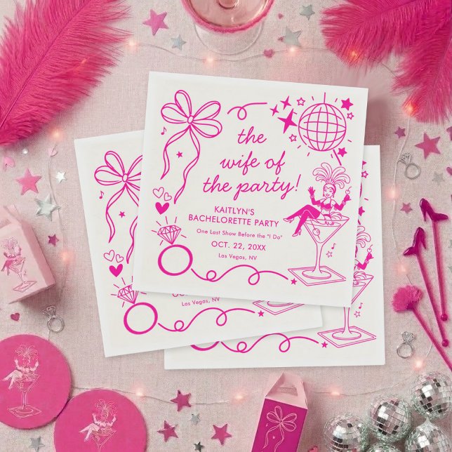 This Wife Is A Showgirl Bachelorette Party Serviette (Von Creator hochgeladen)