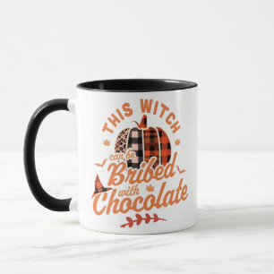 This Witch Can Be Bribed With Chocolate Halloween Tasse
