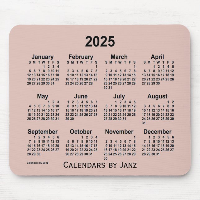 Thistle Calendar von Janz Mouse Pad Mousepad (Vorne)