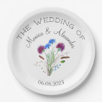 Thistle Floral Scottish Watercolor Wedding Party