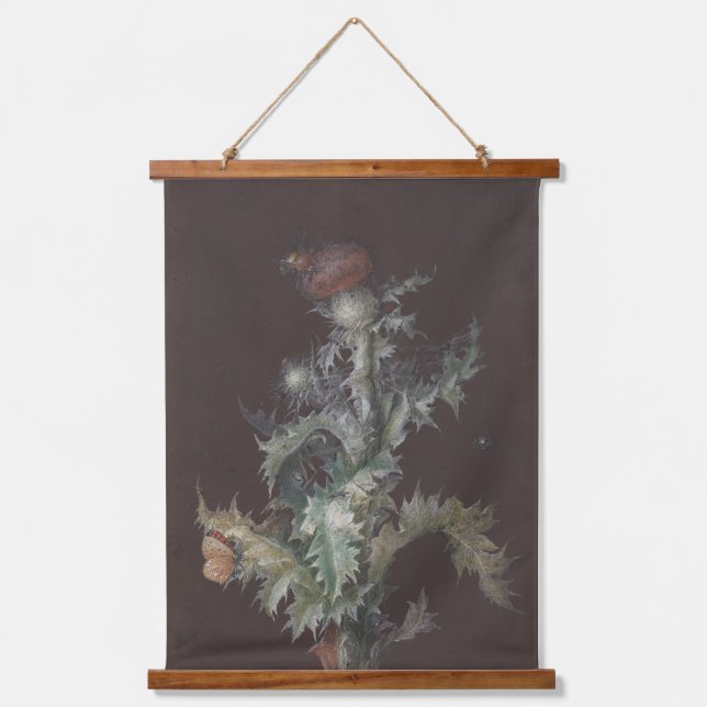 Thistle mit Insekten 1755 Johann C. Dietzsch Wandteppich Mit Holzrahmen (Vorderseite)