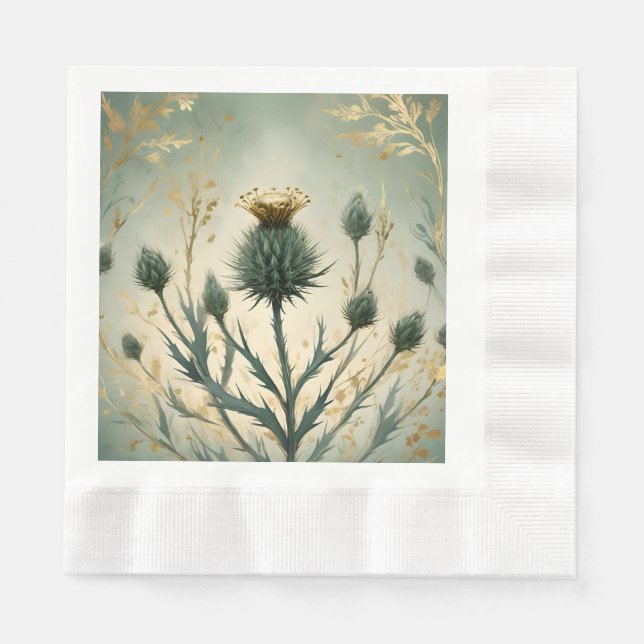 Thistle Print Paper Napkin Serviette (Vorderseite)