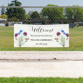 Thistle Scotland Blume Rustic Elegante Wedding Banner