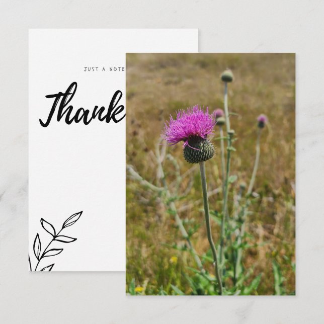 Thistle Vielen Dank Note Card Dankeskarte (Vorne/Hinten)