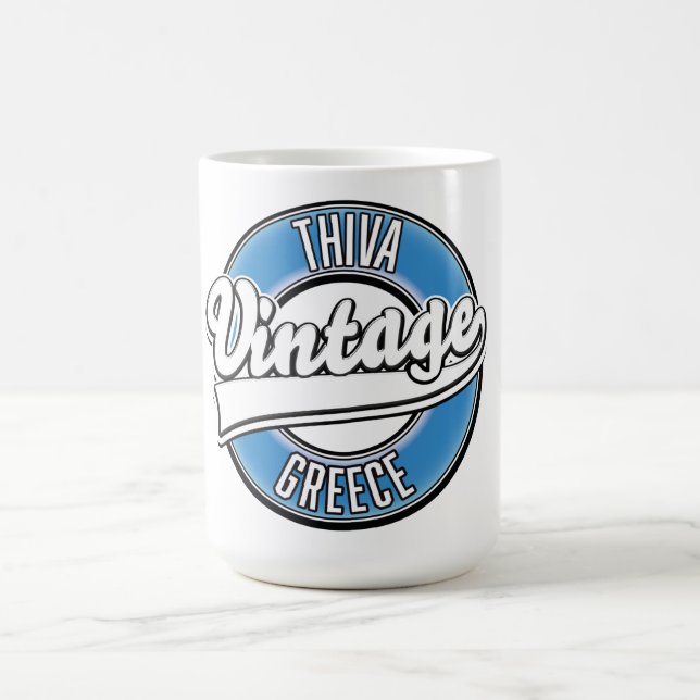 Thiva Greece Vintages Logo Kaffeetasse (Mittel)