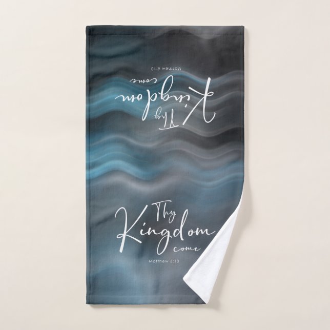 ThKingdom Come Modern Script Bible Verse Handtuch (Handtuch)