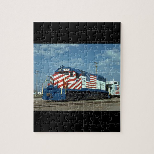 ThM-K-T EMD GP-40 #200, mit caboose_Trains Puzzle (Vertikal)