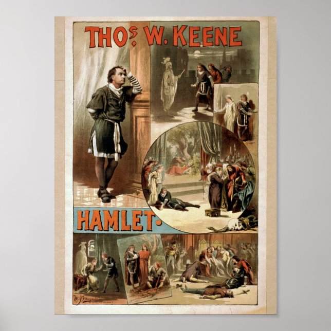 Tho' W. Keene, Hamlet Retro Theater Poster (Vorne)