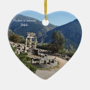 Tholos der Athena Delphi Griechenland Souvenir Wei Keramik Ornament
