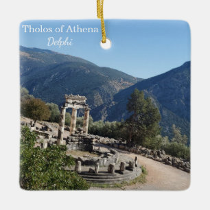 Tholos der Athena Delphi Griechenland Souvenir Wei Keramikornament
