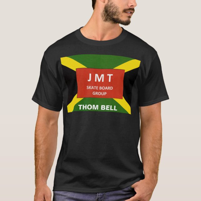 THOM BELL. JAMAIKANISCHES Basic Dunkel T-Shirt (Vorderseite)
