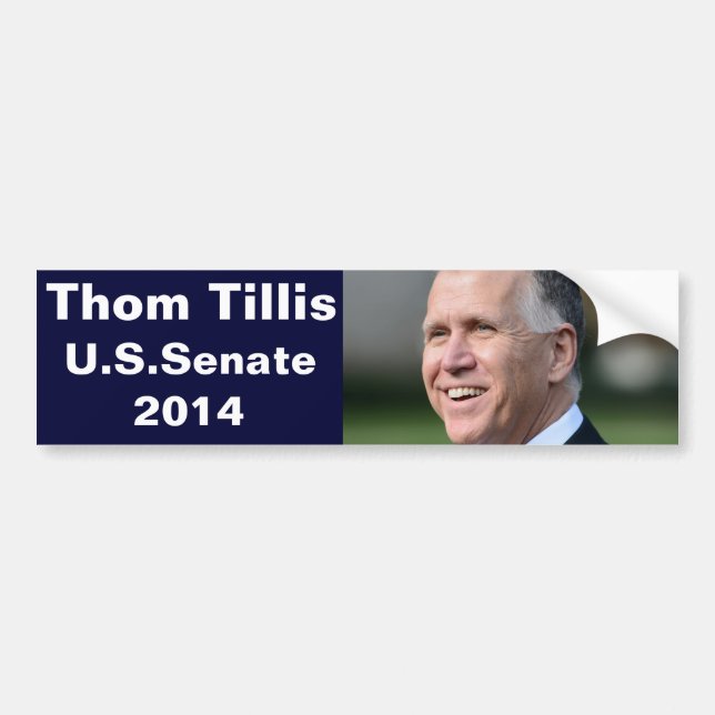 Thom Tillis für den US-Senat Autoaufkleber (Vorne)