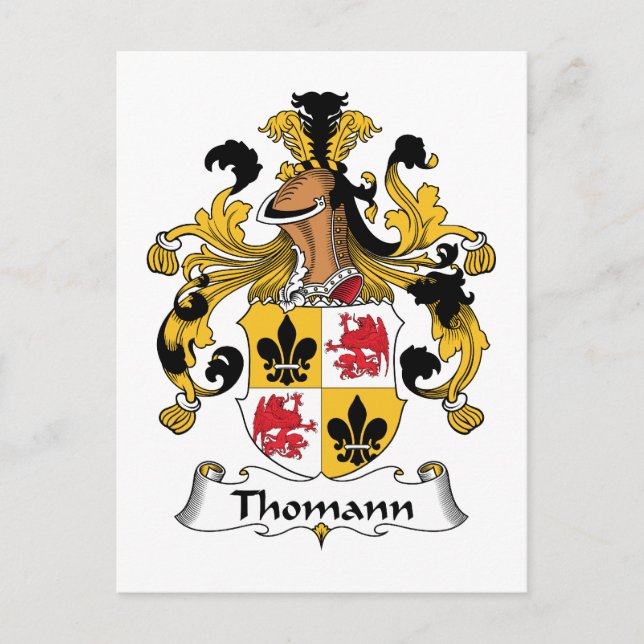Thomann Familienwappen Postkarte (Vorderseite)