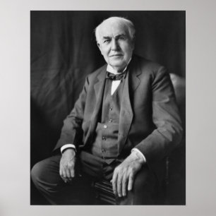 Thomas Alva Edison Portrait Poster