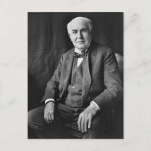 Thomas Alva Edison Portrait Postkarte
