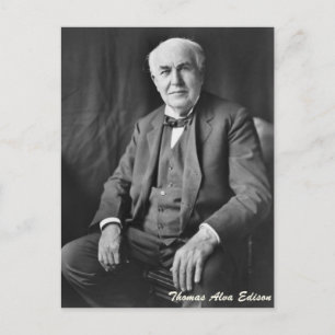Thomas Alva Edison Postkarte