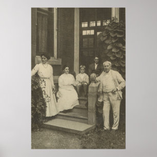 Thomas Alva Edison und Familien-Plakat Poster