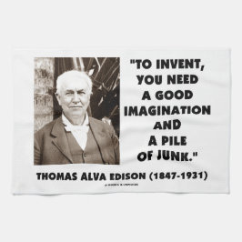 Thomas Alva Edison, zum des Fantasie-Stapels des Geschirrtuch