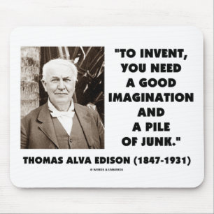 Thomas Alva Edison, zum des Fantasie-Stapels des Mousepad